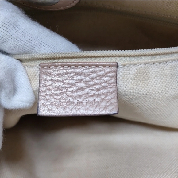 ✅️ SOLD ✅️ Gucci Sukey Leather Tote Bag in Rose Gold - Picture 5 of 9